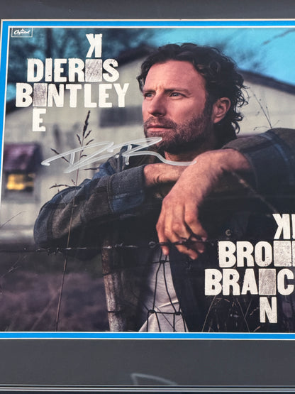 Dierks Bentley Autographed Broken Branches Deluxe Framed Vinyl and Cover - JSA