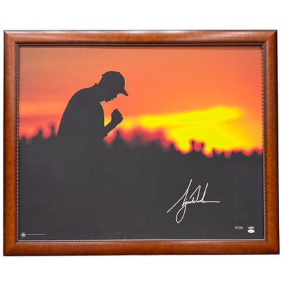 Tiger Woods Autographed "Sunset" 2004 Upper Deck 32x40 Framed Canvas L.E. 391/500 - JSA