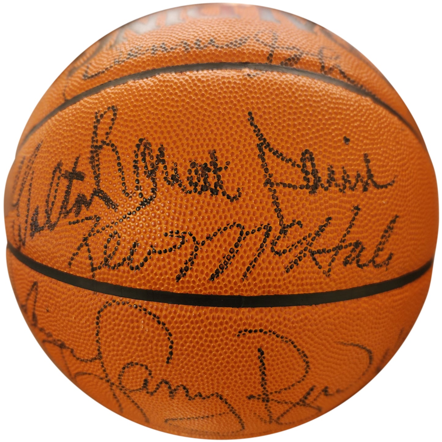 Boston Celtics 1985-86 Team Autographed NBA Spalding Basketball - Upper Deck
