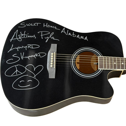 Artimus Pyle Acoustic Black Guitar with Signature - JSA