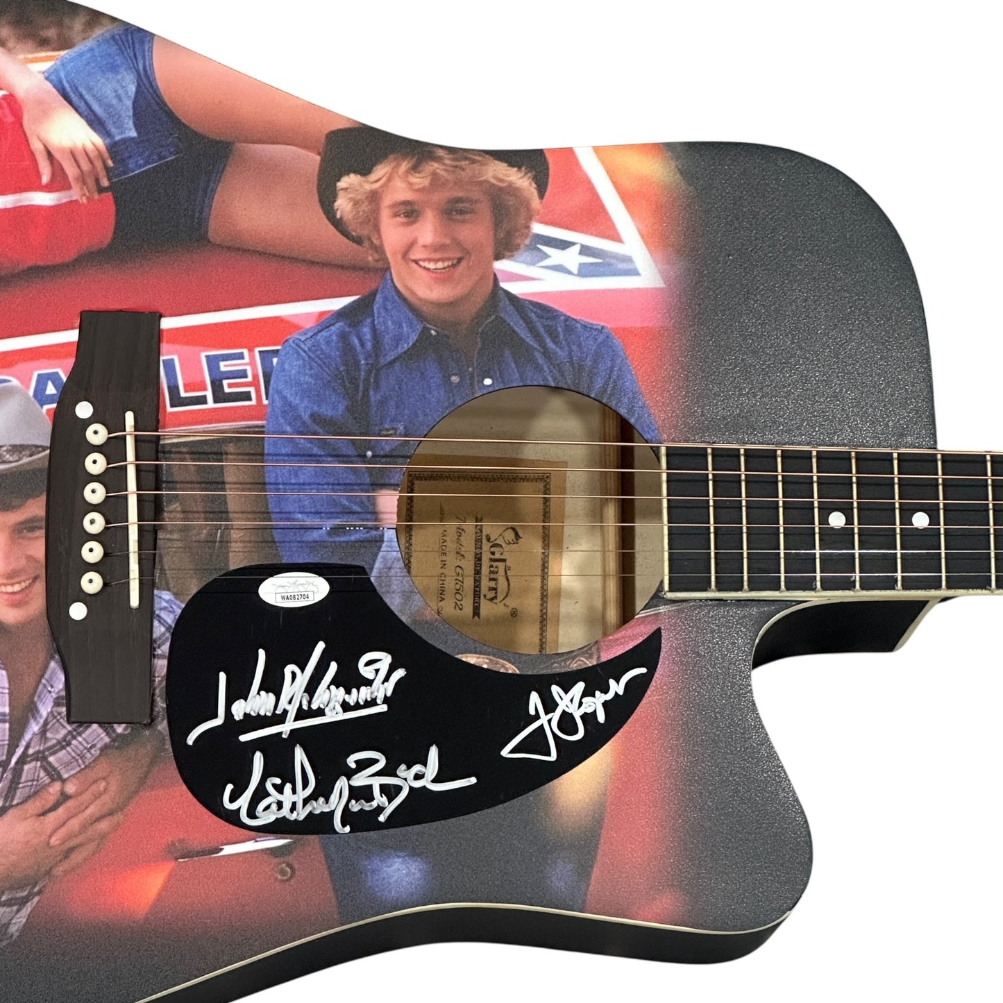 Dukes of Hazzard Wrapped Acoustic Guitar with Signature - JSA