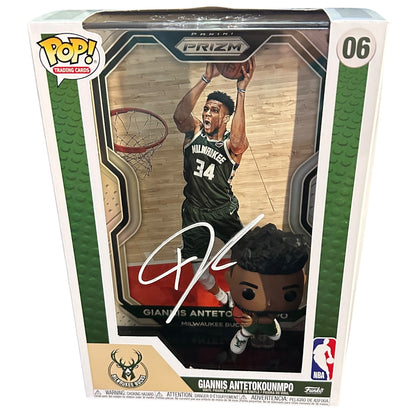 Giannis Antetokounmpo Autographed Funko Pop Panini Prizm - Beckett