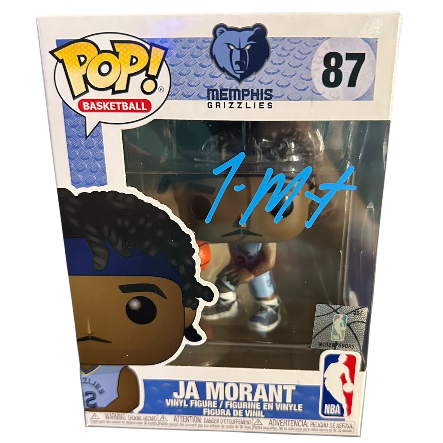 Ja Morant Autographed Funko Pop #87 - JSA