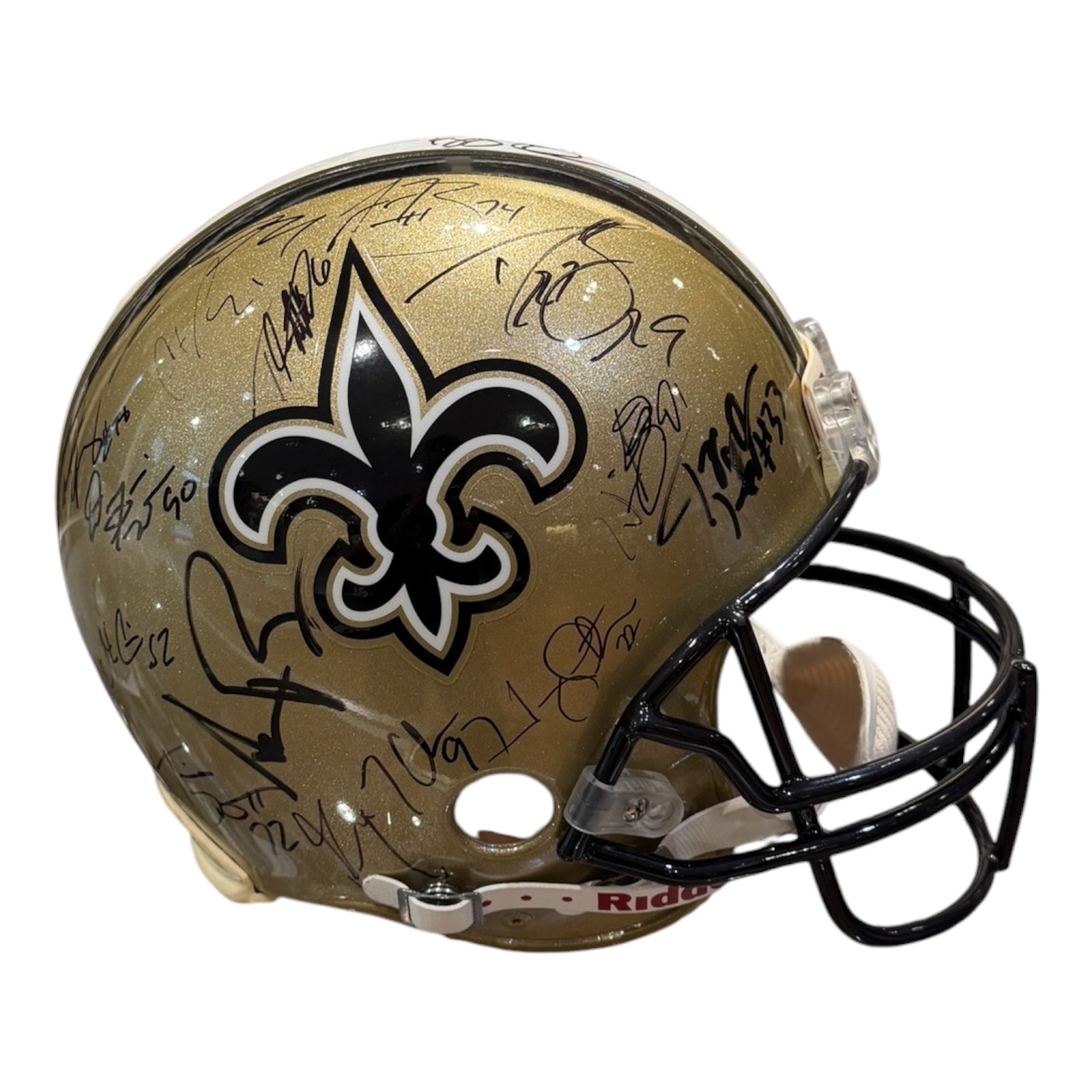 2009 New Orleans Saints Super Bowl Champions Autographed New Orleans Saints Authentic Full Size Helmet - PSA