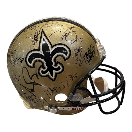 2009 New Orleans Saints Super Bowl Champions Autographed New Orleans Saints Authentic Full Size Helmet - PSA
