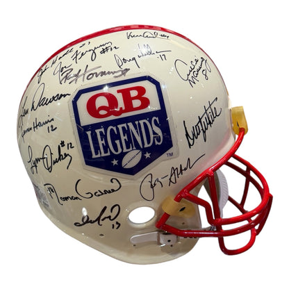 NFL Quarterback Legends Autographed NFL QB Legends Replica Deluxe Full Size Helmet - JSA