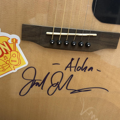 Jack Johnson Autographed Acoustic Guitar on body - JSA