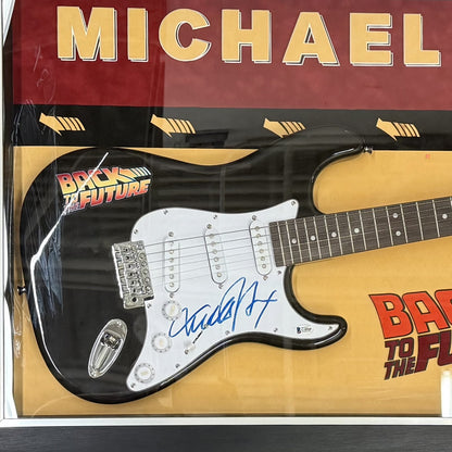 Michael J Fox Autographed Back To The Future Guitar Deluxe Framed Shadowbox - JSA