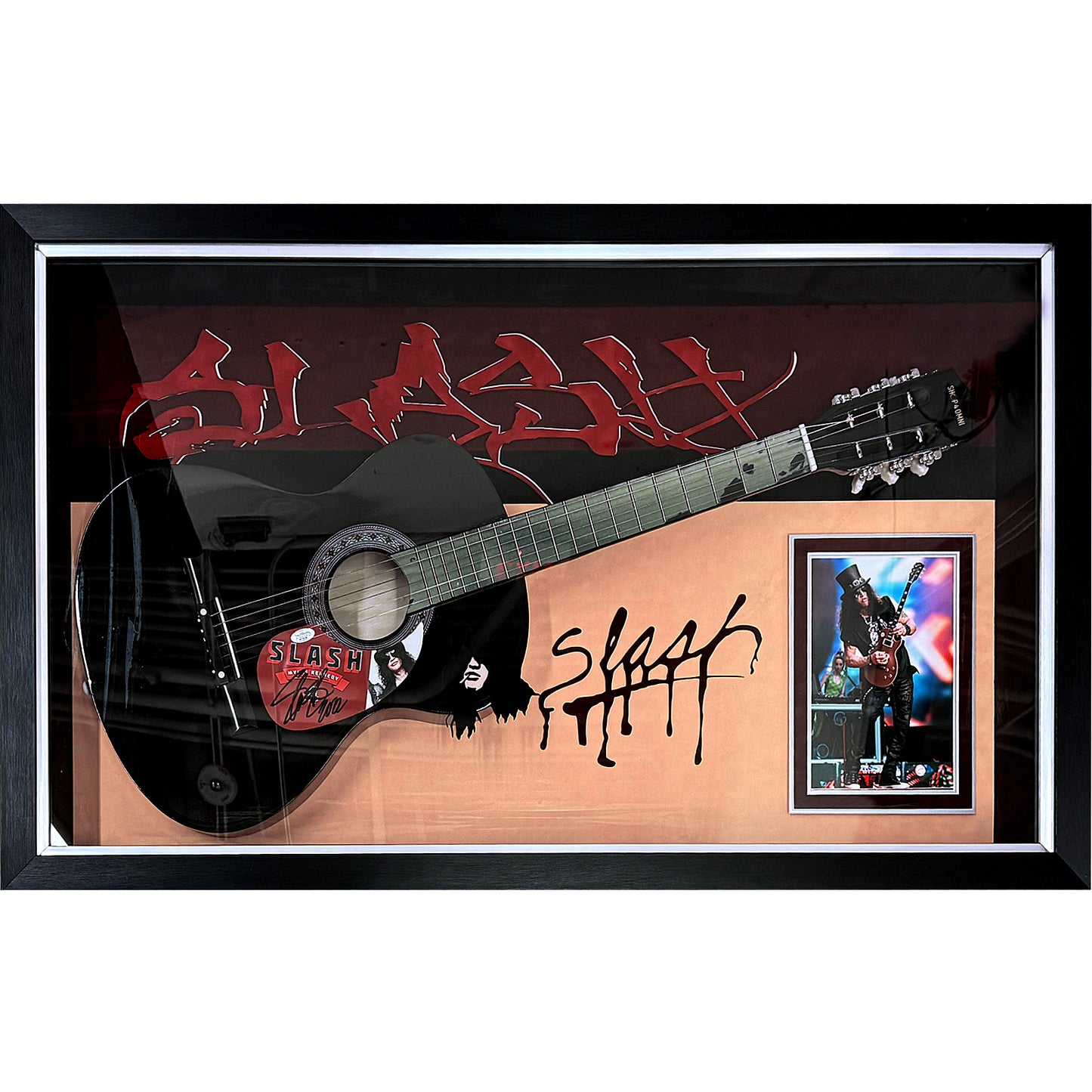 Slash Guns N Roses Autographed Guitar Deluxe Framed Shadowbox - JSA