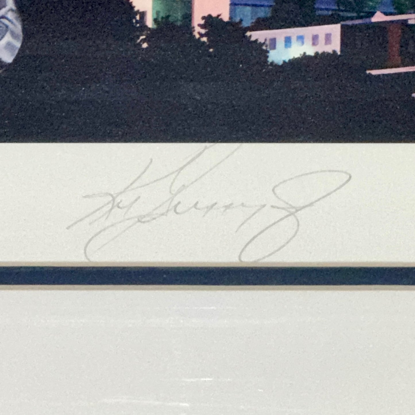 Ken Griffey Jr. Autographed Framed 27x34 Litho (JSA)