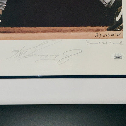 Ken Griffey Jr. Autographed Framed 22x28 Litho (JSA)