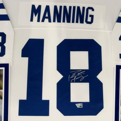 Peyton Manning Autographed Framed Indianapolis Colts Jersey - Fanatics