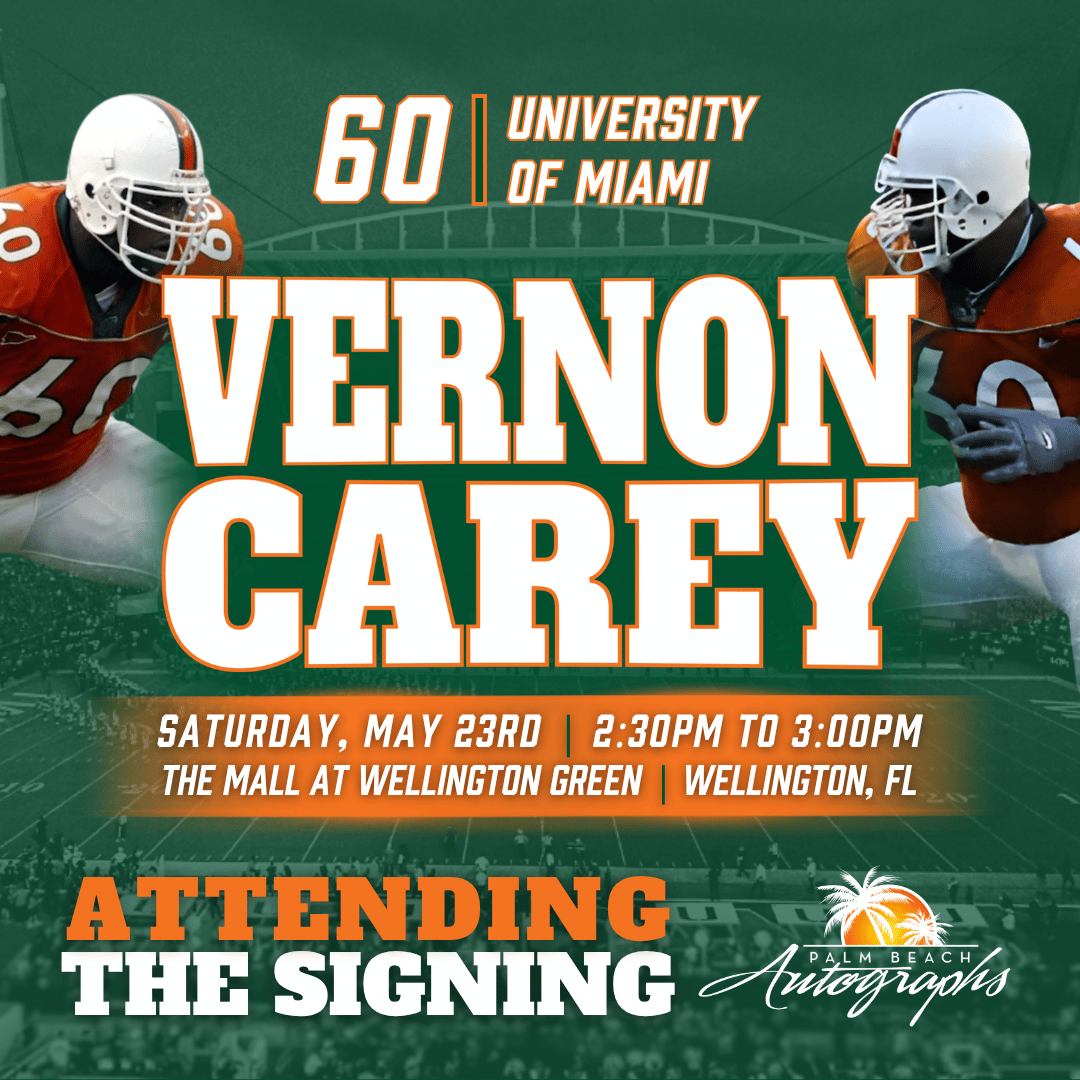 VERNON CAREY AUTOGRAPH EVENT - WELLINGTON (The Mall at Wellington Green) In-Store Public Signing - May 23rd, 2026