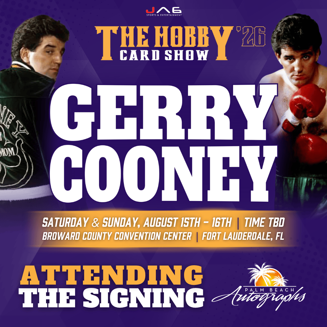 GERRY COONEY Boxing In-Person Autograph Event at THE HOBBY CARD SHOW Public Signing Event - August 15-16th, 2026