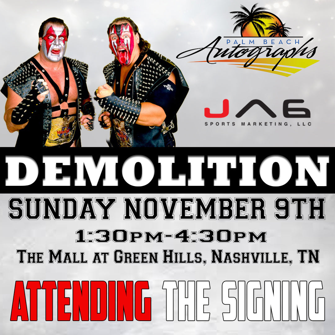 DEMOLITION AUTOGRAPH EVENT - Nashville (The Mall at Green Hills) In-Store Public Signing - November 9th, 2025