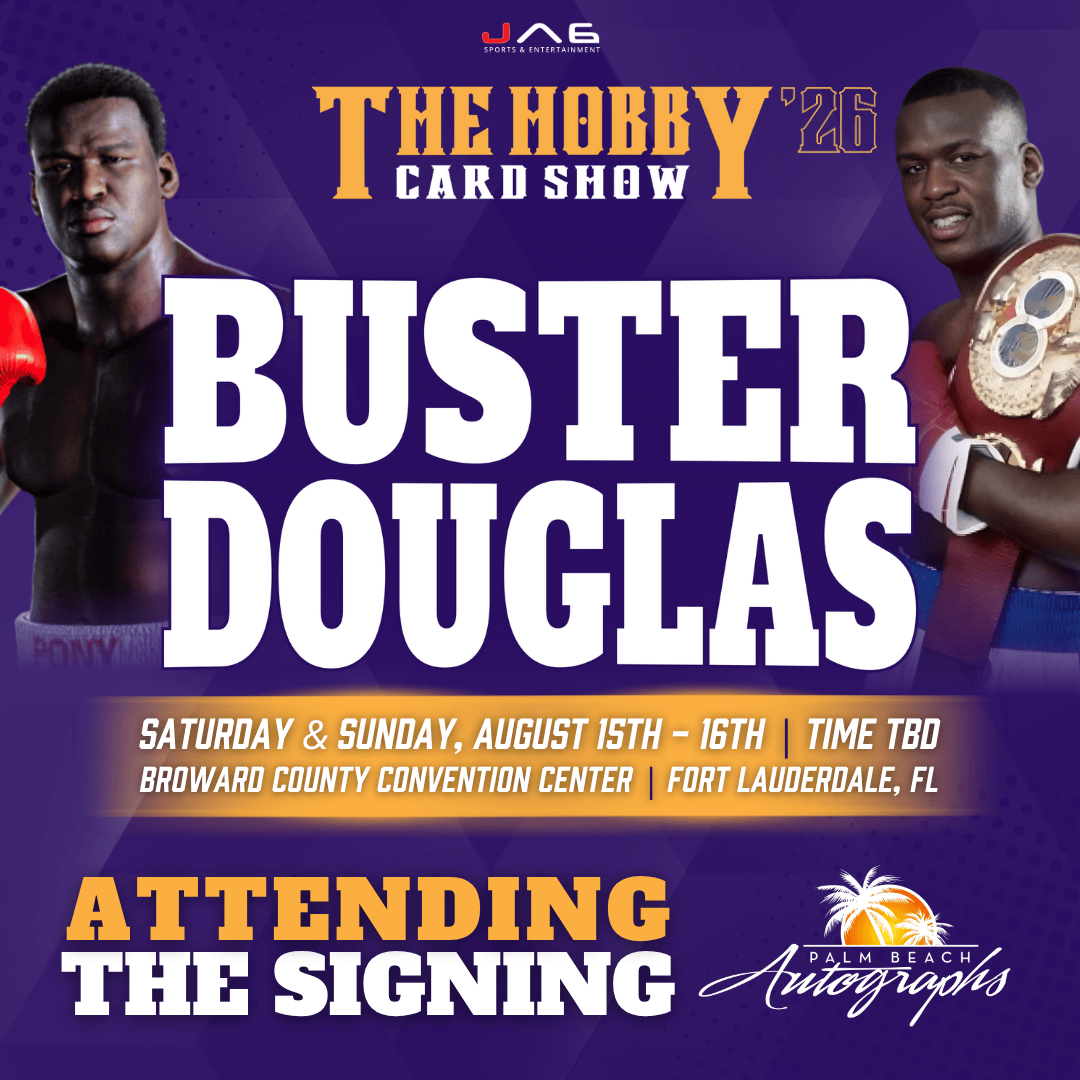 BUSTER DOUGLAS BOXING In-Person Autograph Event at THE HOBBY CARD SHOW Public Signing Event - August 15-16th, 2026