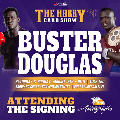 BUSTER DOUGLAS BOXING In-Person Autograph Event at THE HOBBY CARD SHOW Public Signing Event - August 15-16th, 2026
