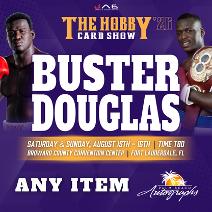 BUSTER DOUGLAS BOXING In-Person Autograph Event at THE HOBBY CARD SHOW Public Signing Event - August 15-16th, 2026