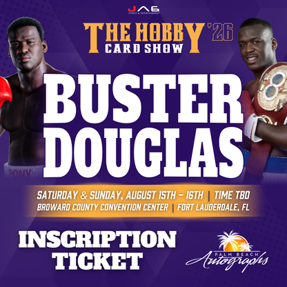 BUSTER DOUGLAS BOXING In-Person Autograph Event at THE HOBBY CARD SHOW Public Signing Event - August 15-16th, 2026