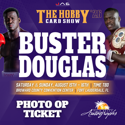 BUSTER DOUGLAS BOXING In-Person Autograph Event at THE HOBBY CARD SHOW Public Signing Event - August 15-16th, 2026