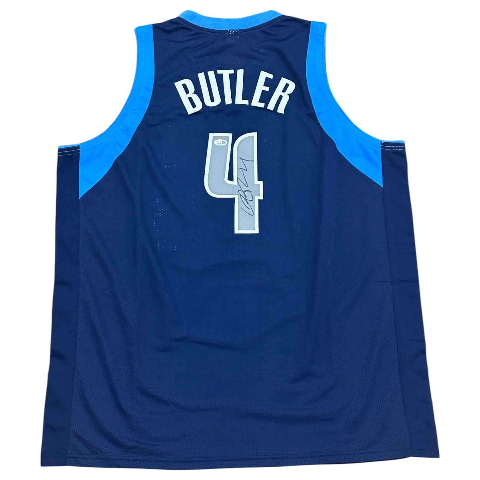 Caron Butler Autographed Dallas (Blue #4) Custom Stitched Jersey - JSA