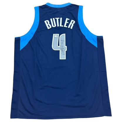Caron Butler Autographed Dallas (Blue #4) Custom Stitched Jersey - JSA