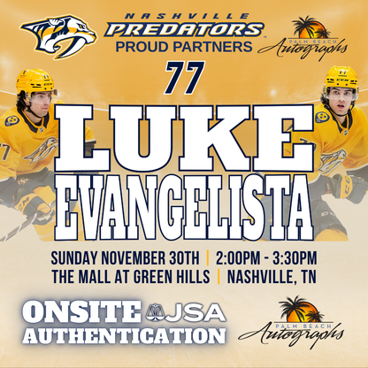 LUKE EVANGELISTA AUTOGRAPH EVENT - Nashville (The Mall at Green Hills) In-Store Public Signing - November 30th, 2025