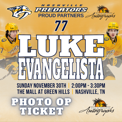 LUKE EVANGELISTA AUTOGRAPH EVENT - Nashville (The Mall at Green Hills) In-Store Public Signing - November 30th, 2025