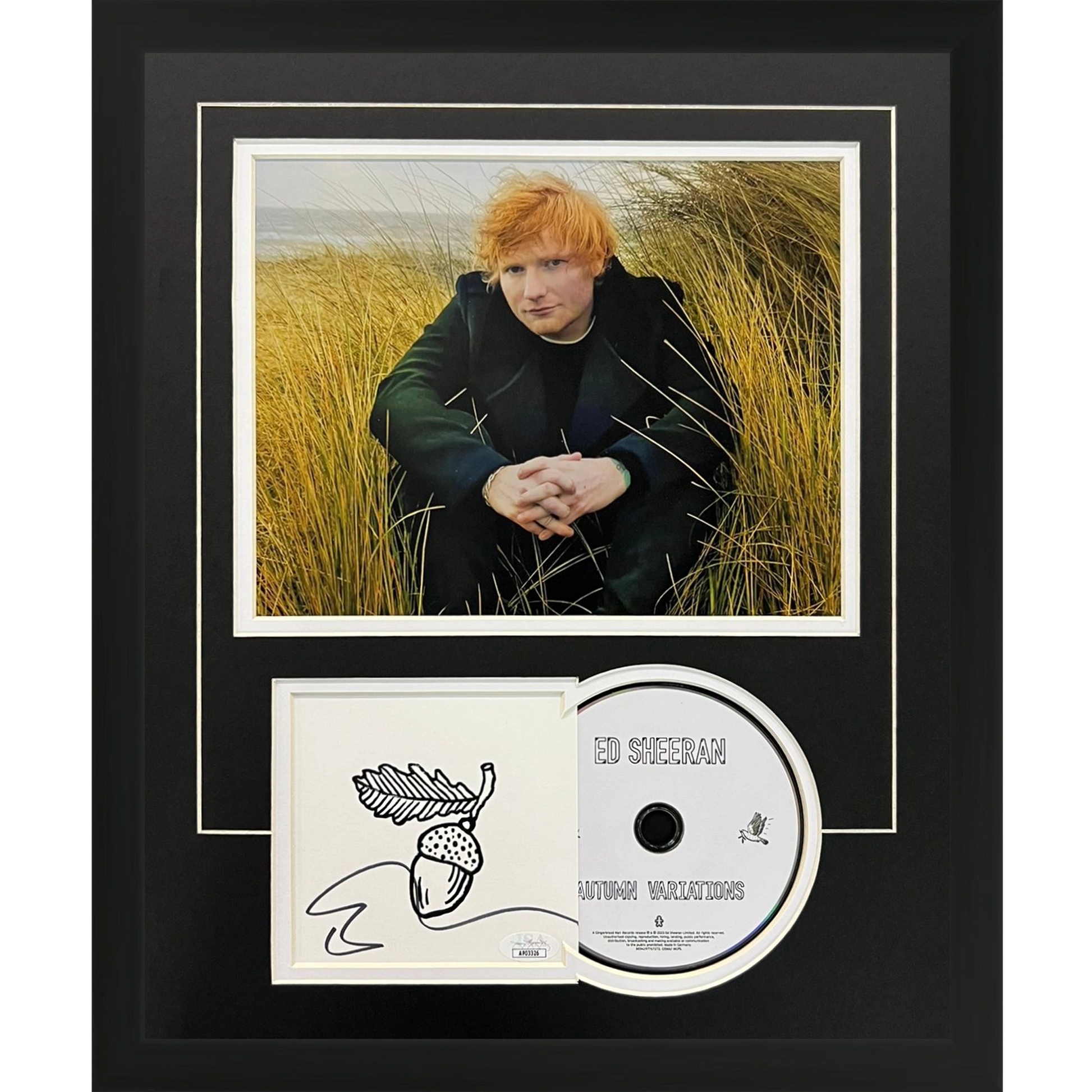 Ed Sheeran Autographed Autumn Variations Deluxe Framed CD and Cover - JSA