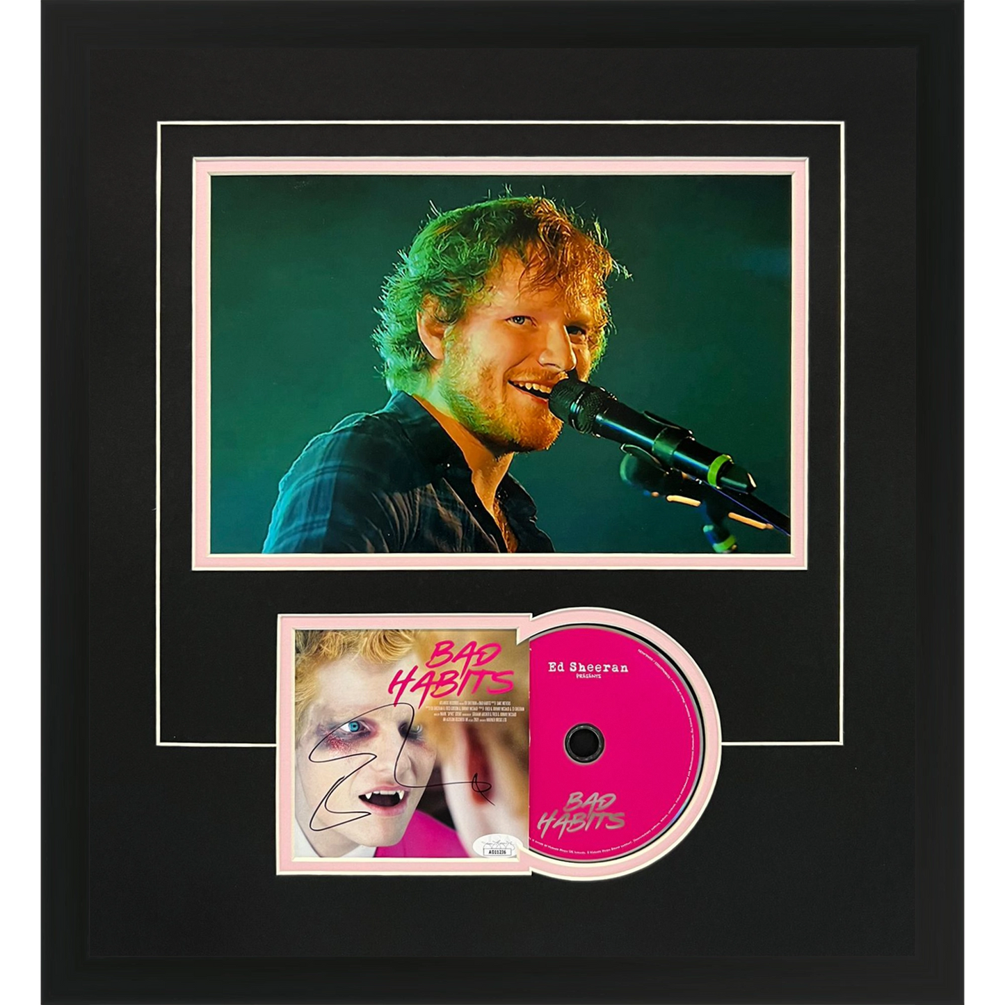 Ed Sheeran Autographed Bad Habits Deluxe Framed CD and Cover - JSA