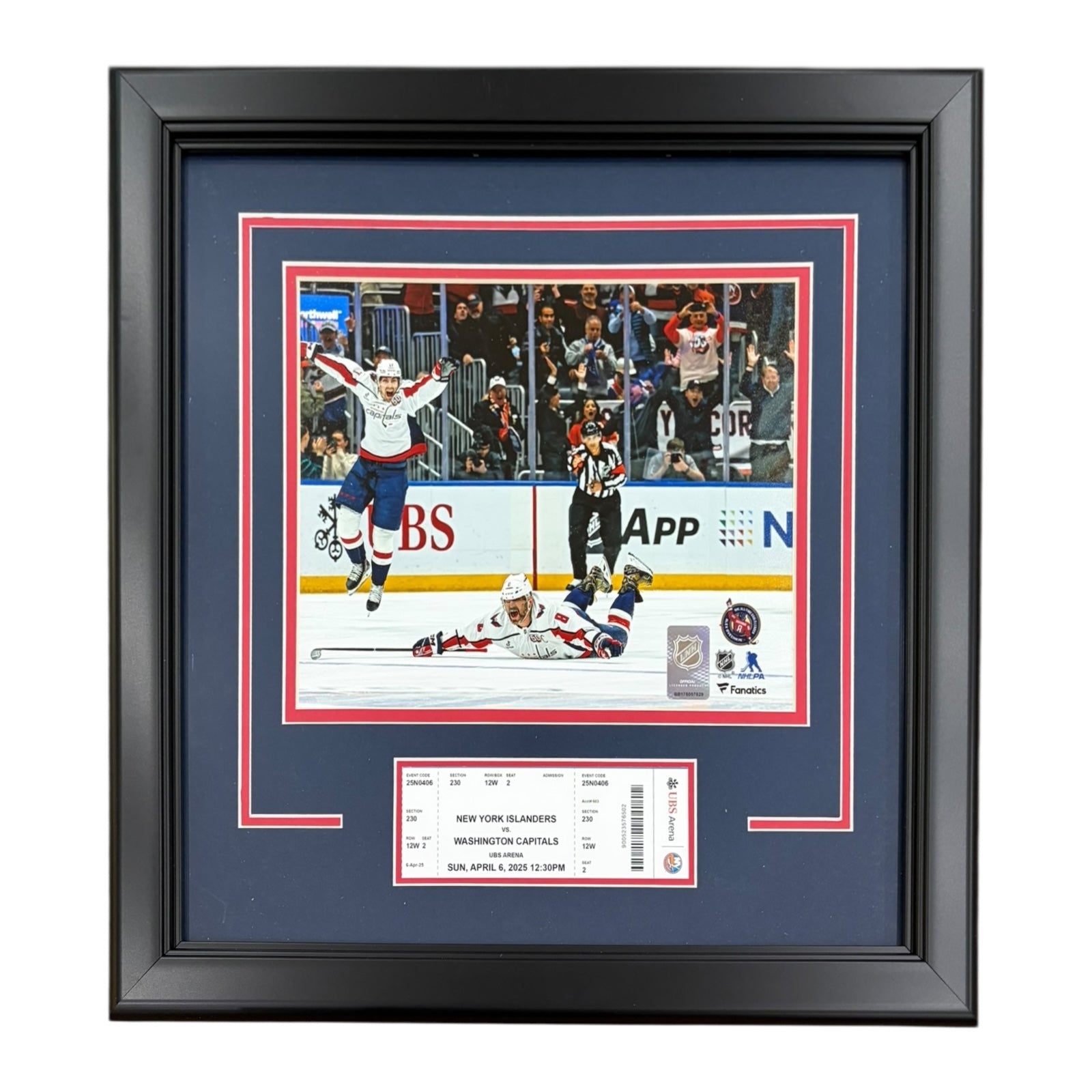 Alexander Ovechkin Washington Capitals 895th Goal 8x10 Photo Deluxe Framed with Replica Game Ticket
