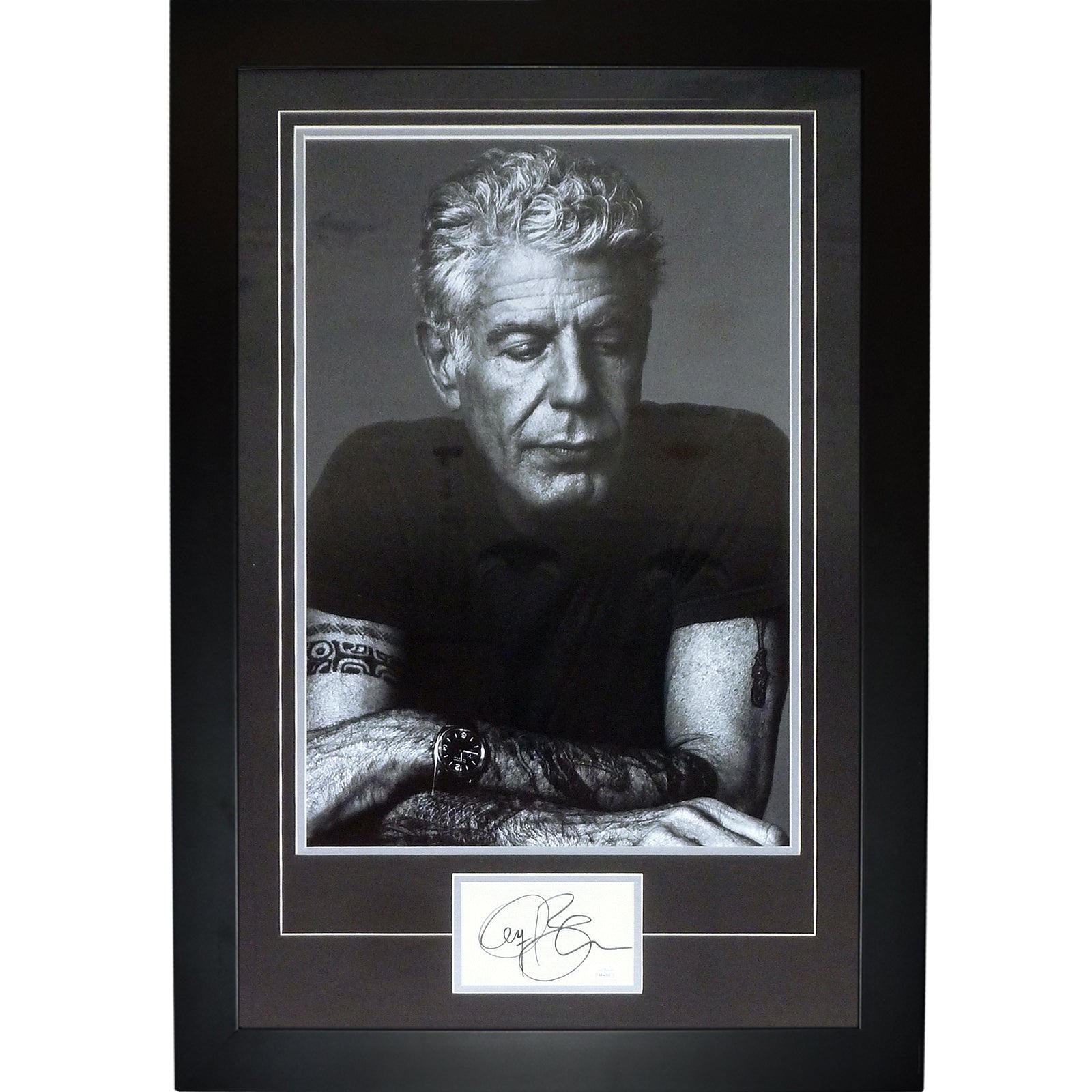 Anthony Bourdain Full-Size Poster Deluxe Framed with Autograph - JSA