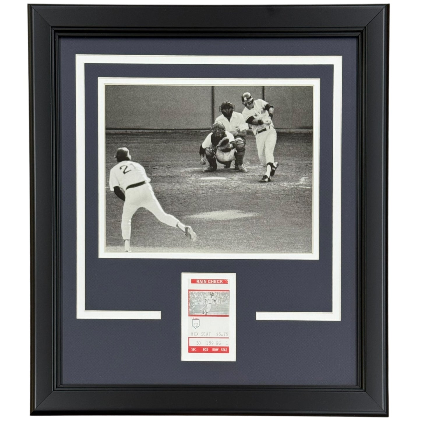 Bucky Dent New York Yankees 8x10 Photo Deluxe Framed with ALCS Replica Game Ticket
