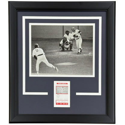 Bucky Dent New York Yankees 8x10 Photo Deluxe Framed with ALCS Replica Game Ticket