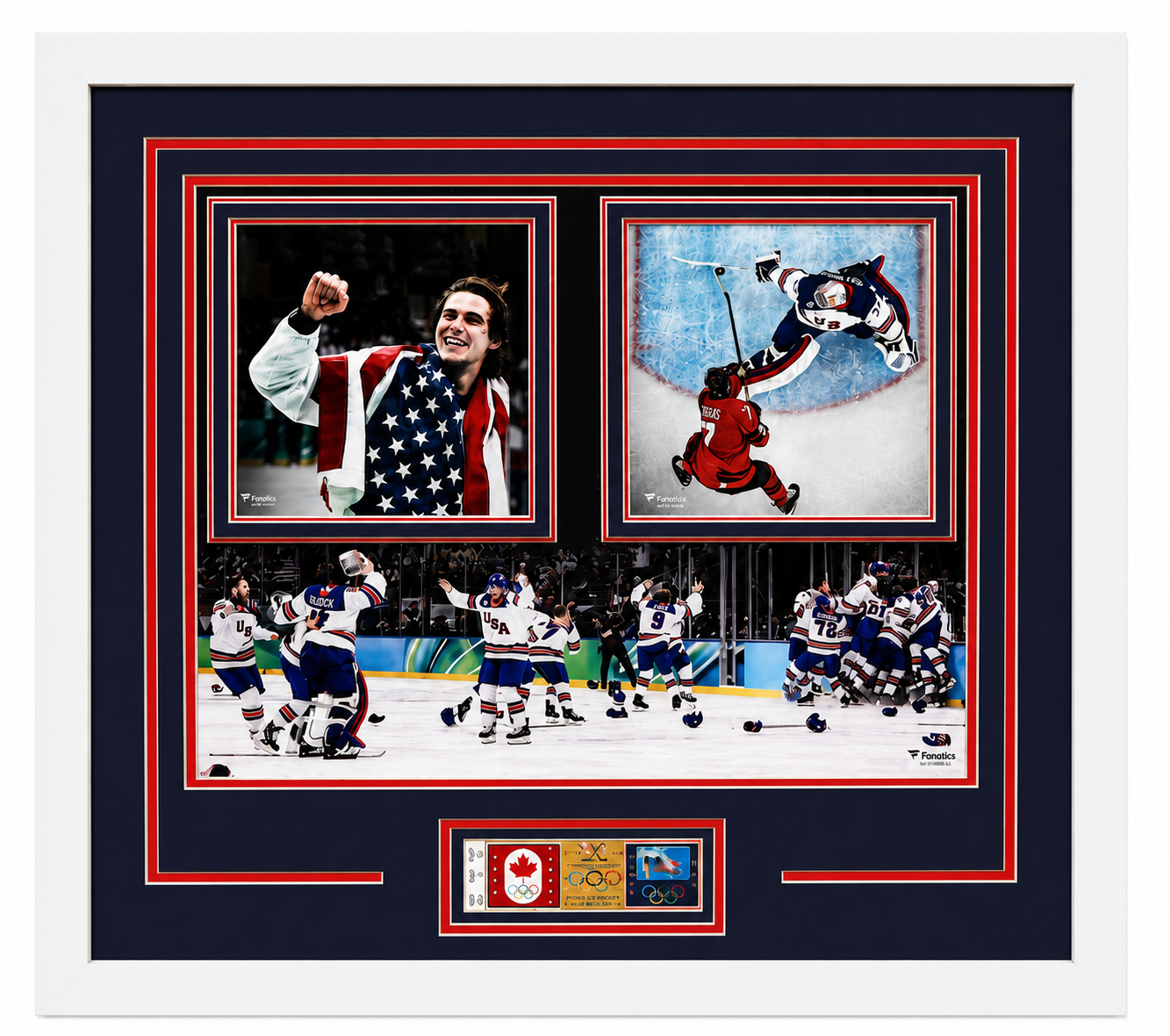 2026 USA Hockey Gold Medal Team Celebration Deluxe Framed Piece