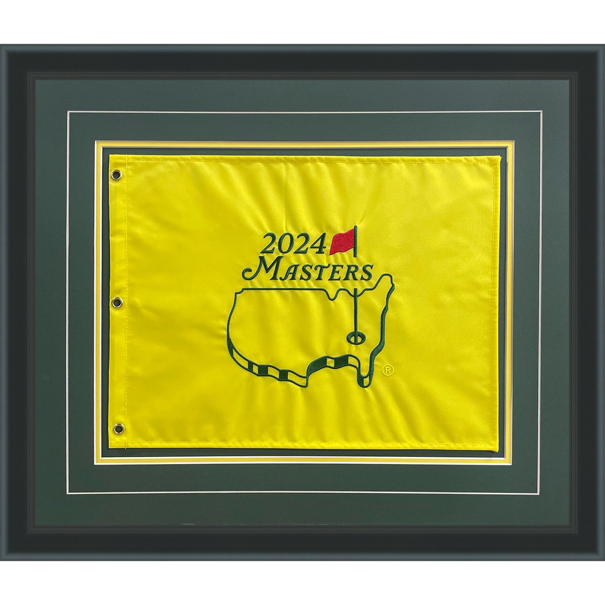 2024 Masters Deluxe Framed Golf Pin Flag - Scottie Scheffler Champion