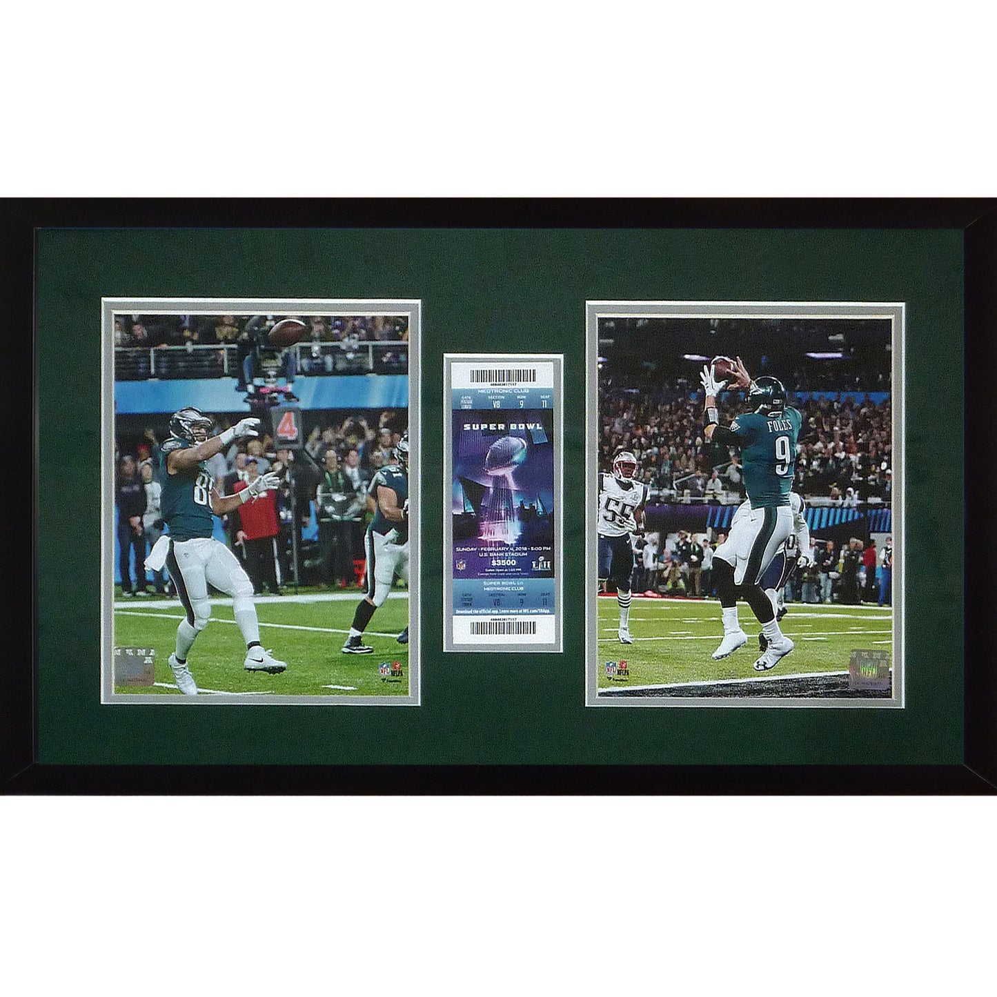 Philadelphia Eagles Philly Special Super Bowl LII Deluxe Framed 8x10 Photo with Replica Ticket Stub
