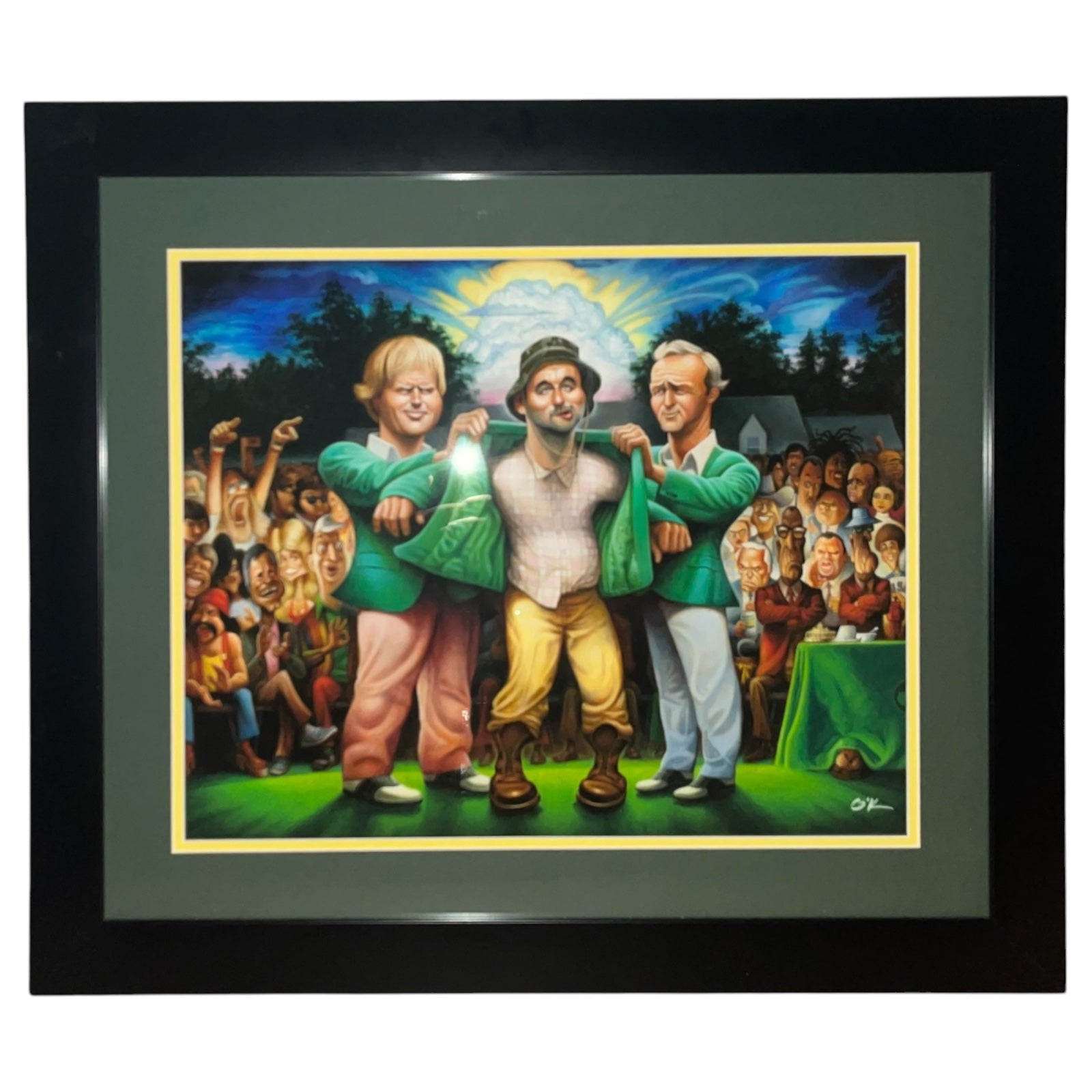 1980 The Green Jacket - A Tribute to Carl Spackler Deluxe Framed David O'Keefe Fine Art Print
