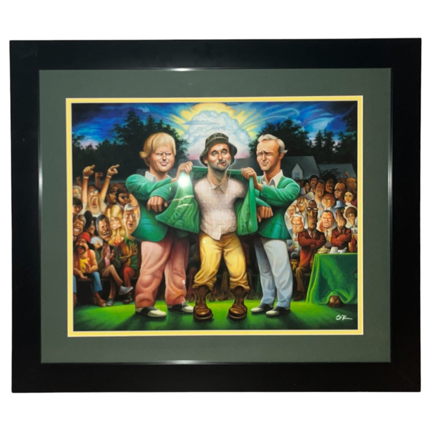 1980 The Green Jacket - A Tribute to Carl Spackler Deluxe Framed David O'Keefe Fine Art Print