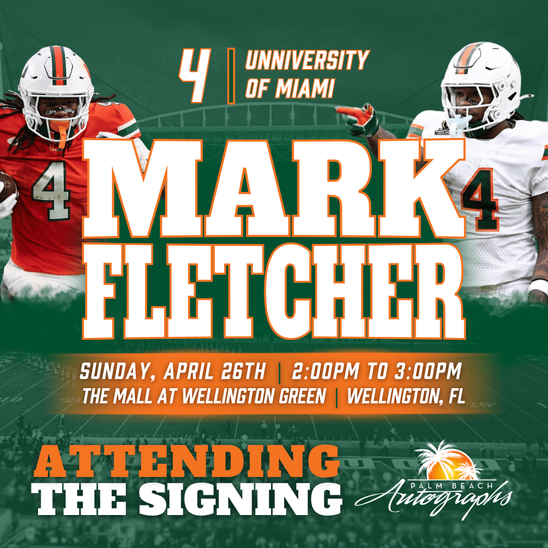 MARK FLETCHER JR. AUTOGRAPH EVENT - WELLINGTON (The Mall at Wellington Green) In-Store Public Signing - April 26th, 2026