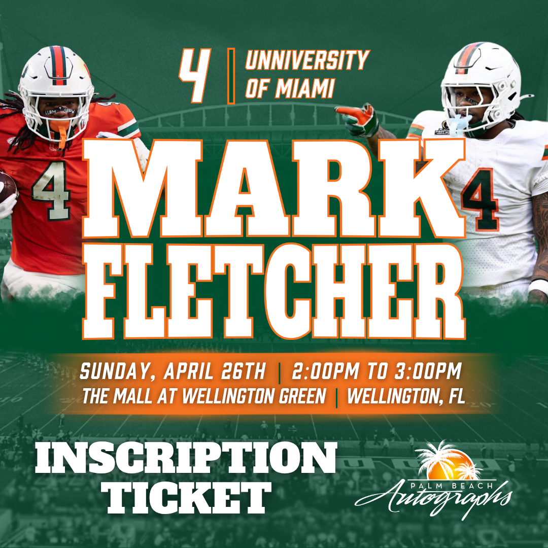 MARK FLETCHER JR. AUTOGRAPH EVENT - WELLINGTON (The Mall at Wellington Green) In-Store Public Signing - April 26th, 2026
