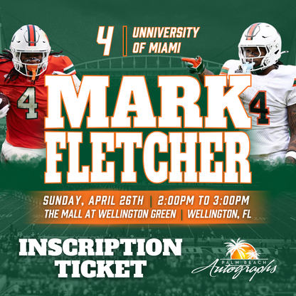 MARK FLETCHER JR. AUTOGRAPH EVENT - WELLINGTON (The Mall at Wellington Green) In-Store Public Signing - April 26th, 2026