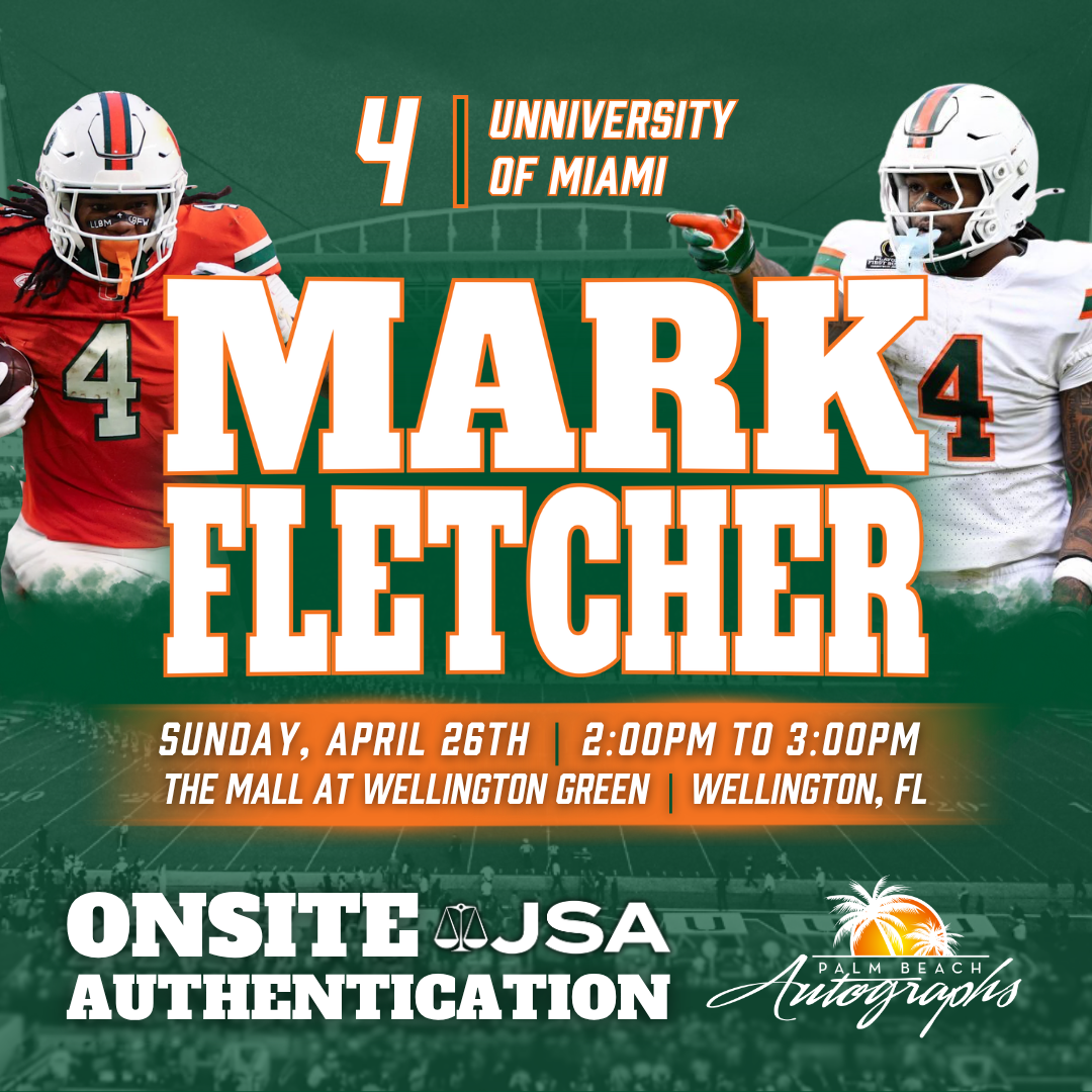 MARK FLETCHER JR. AUTOGRAPH EVENT - WELLINGTON (The Mall at Wellington Green) In-Store Public Signing - April 26th, 2026