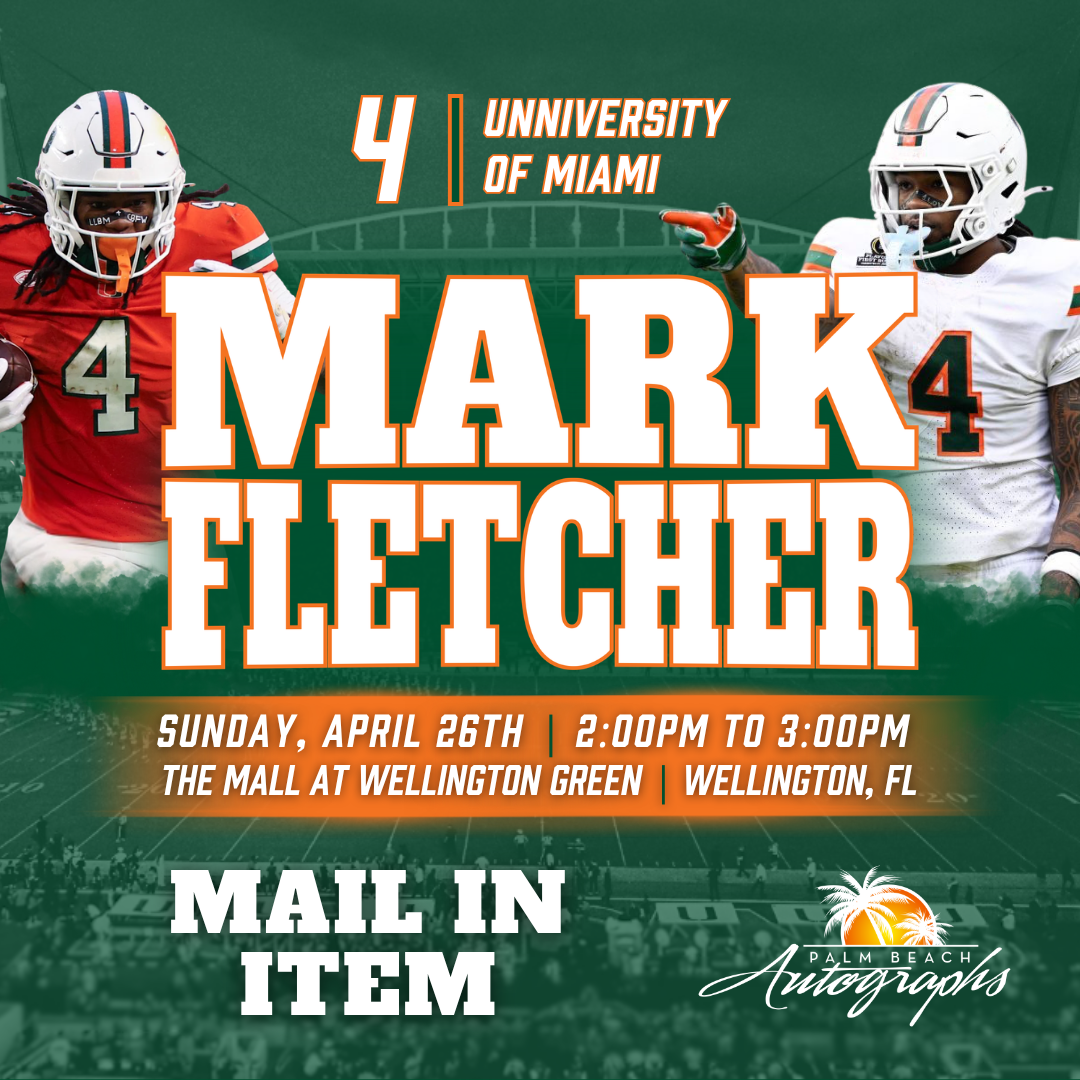 MARK FLETCHER JR. AUTOGRAPH EVENT - WELLINGTON (The Mall at Wellington Green) In-Store Public Signing - April 26th, 2026