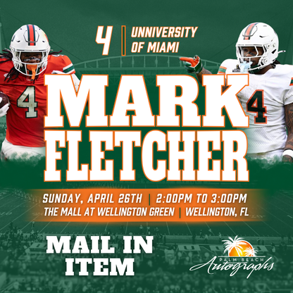 MARK FLETCHER JR. AUTOGRAPH EVENT - WELLINGTON (The Mall at Wellington Green) In-Store Public Signing - April 26th, 2026