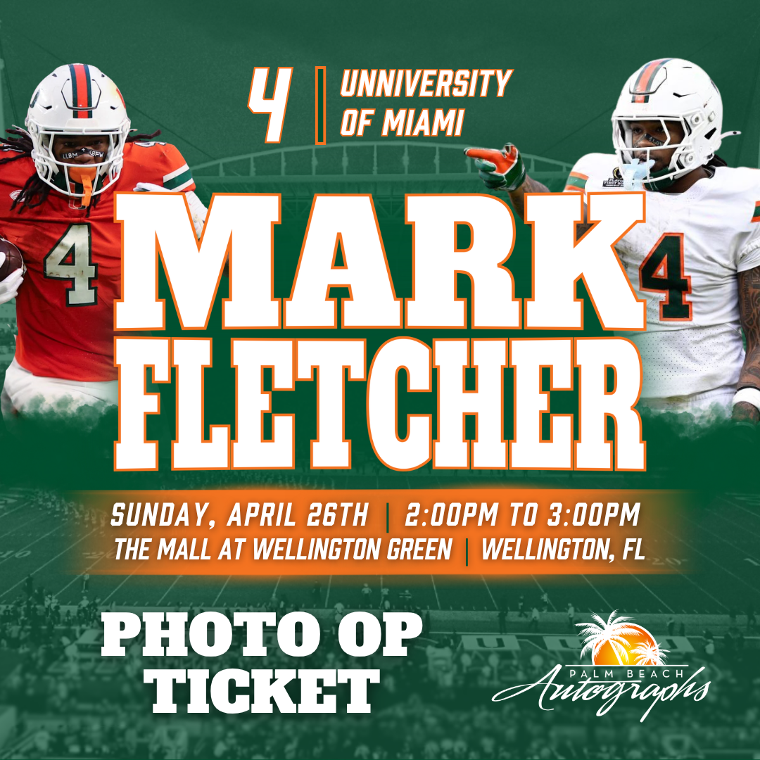 MARK FLETCHER JR. AUTOGRAPH EVENT - WELLINGTON (The Mall at Wellington Green) In-Store Public Signing - April 26th, 2026