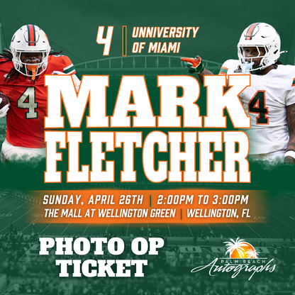 MARK FLETCHER JR. AUTOGRAPH EVENT - WELLINGTON (The Mall at Wellington Green) In-Store Public Signing - April 26th, 2026
