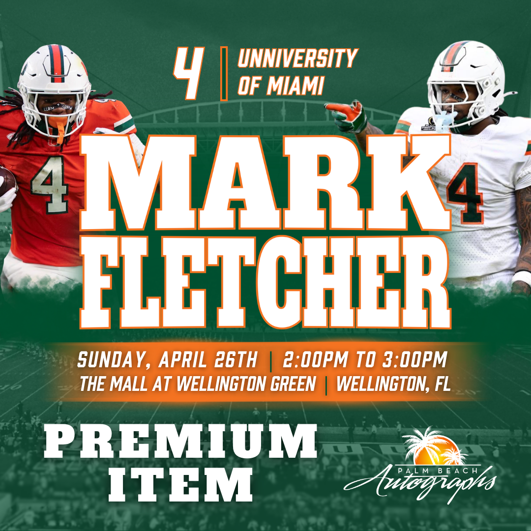 MARK FLETCHER JR. AUTOGRAPH EVENT - WELLINGTON (The Mall at Wellington Green) In-Store Public Signing - April 26th, 2026