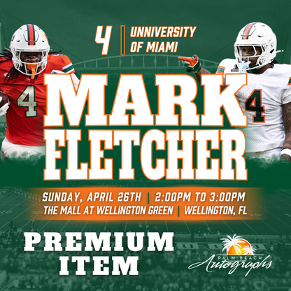 MARK FLETCHER JR. AUTOGRAPH EVENT - WELLINGTON (The Mall at Wellington Green) In-Store Public Signing - April 26th, 2026