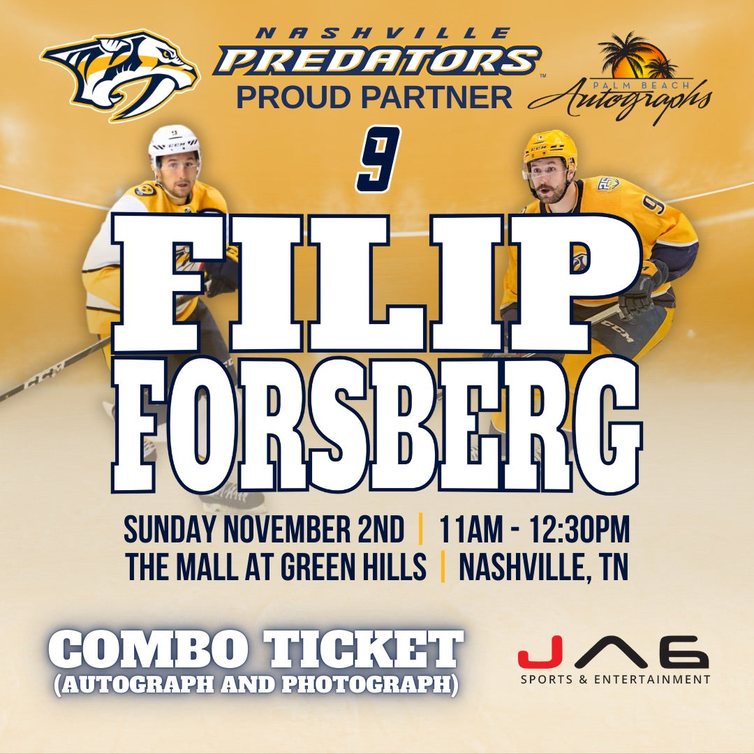 FILIP FORSBERG AUTOGRAPH EVENT - Nashville (The Mall at Green Hills) In-Store Public Signing - November 2th, 2025